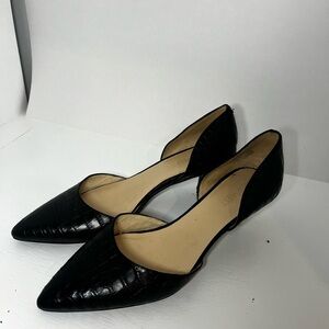 Nine West Black Croc-Embossed Flats